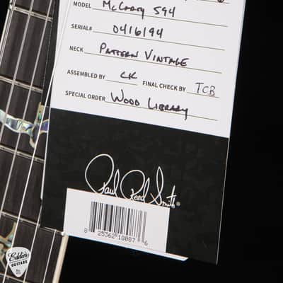 PRS Eddie's Guitars Wood Library McCarty 594 Singlecut Swamp Ash/Figured Maple Neck - Black Gold Burst image 15