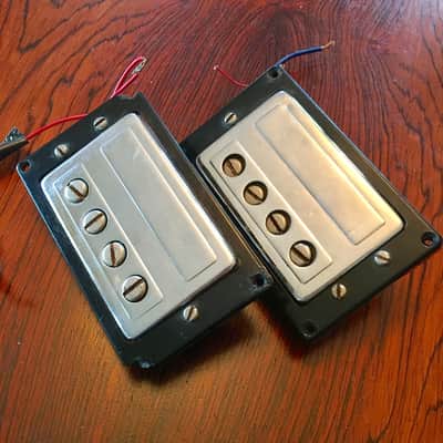 PAIR- Guild Dearmond bass humbucker pickups jetstar starfire 8k c 1970 Chrome original vintage USA image 1