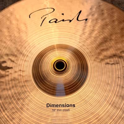 PAISTE Dimensions THIN CRASH 16” Dark And Super FAST! Paper Thin! Only 896 g imagen 4
