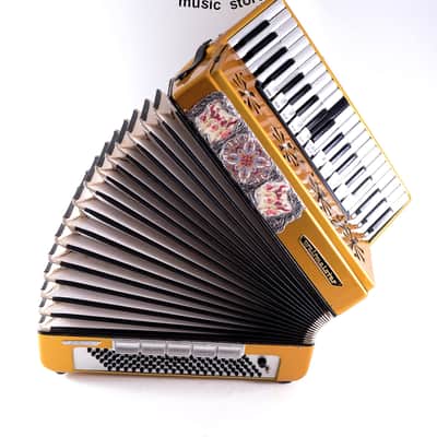 Custom Made Top Professional ACCORDION WELTMEISTER STELLA 120 bass, 16 reg. + Hard Case & New High Quality Leather Shoulder Straps ~ Refurbished - Certificate -VIDEO image 15