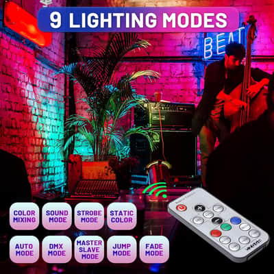 Led Par Lights, Dj Stage Light 36 Led Rgbw 4 In 1 Par Light 2 Packs With Sound Activated Dj Uplighting For Wedding Party Club Christmas Stage Lighting image 2