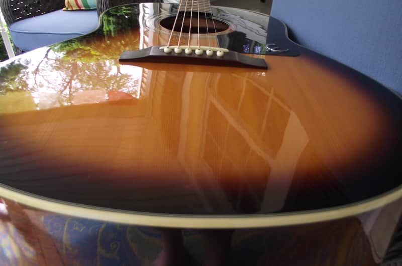 Epiphone AJ-15 VSB Sloped Shoulder Advanced Jumbo Acoustic | Reverb