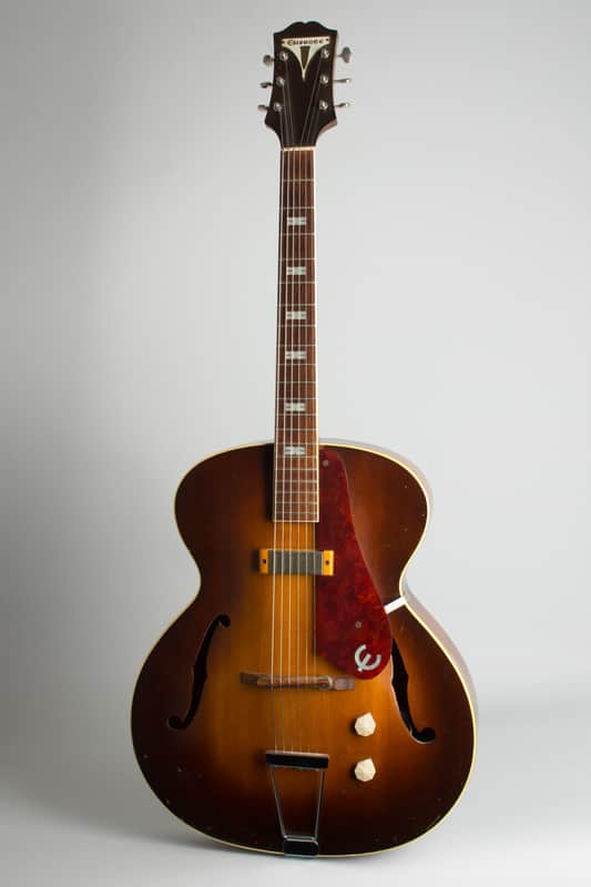 Epiphone  Zephyr Arch Top Hollow Body Electric Guitar (1949), ser. #25768, black tolex hard shell case. image 1