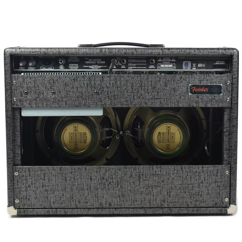 Fender '68 Custom Vibrolux Reverb-Amp "Gunmetal Gray" FSR Limited Edition 2-Channel 35-Watt 2x10" Guitar Combo 2016 - 2017 image 3