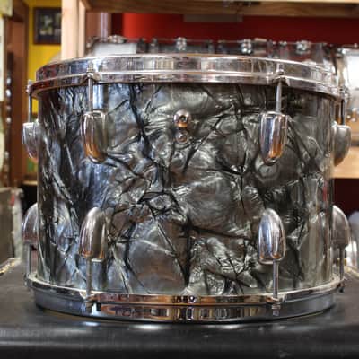 1960s Slingerland Gene Krupa Deluxe in Black Diamond Pearl 14x20 9x13 16x16 image 12