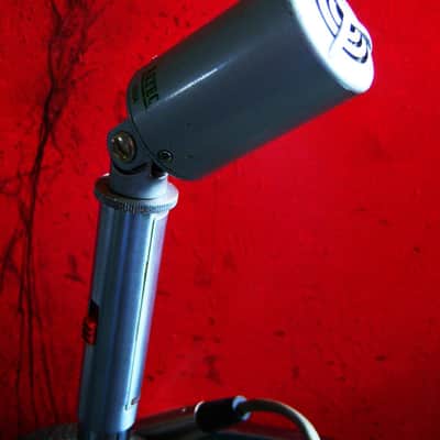 Vintage 1960's Altec 660A dynamic microphone "Salt Shaker" w period stand & cable Hi Z 632C 633A image 3