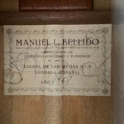 Manuel López Bellido Flamenco Guitar 1968 Natural image 4