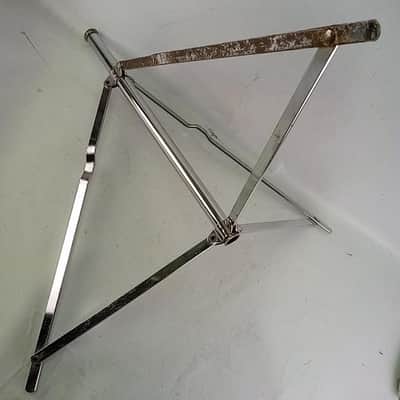 WFL Ludwig Snare Drum/Cymbal Stand Tripod Base Chrome Vintage 40s Chicago image 3