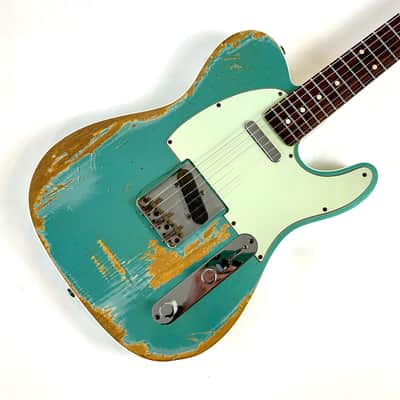 Fender Telecaster Custom 60 Heavy Relic Custom Shop 2013 Teal Green Metallic image 3