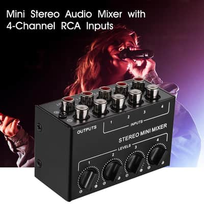 CX400 Mini Stereo Audio Mixer 4 Channel Passive Mixer 1 Input 4 Output Splitter image 2