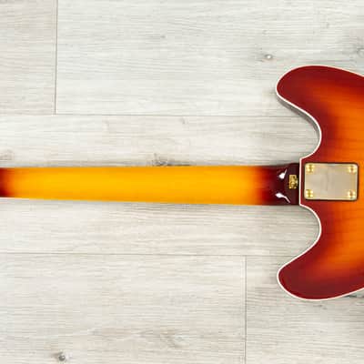 Hagstrom VIK67-G-VSB '67 Viking II Semi-Hollow Guitar, Resinator Fretboard, Vintage Sunburst image 7