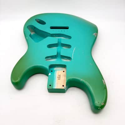 MJT Stratocaster Body Alder Relic Nitro USA Seafoam mjt5535 image 4