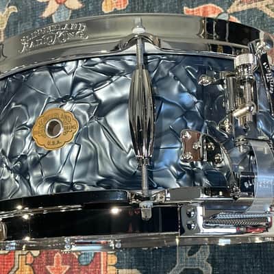 Slingerland Radio King 5.5" x 14" Solid Maple Snare - Black Diamond Pearl image 8