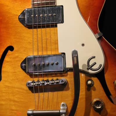 1966 Epiphone Casino 230TD Bigsby in sunburst with original Gibson case image 3