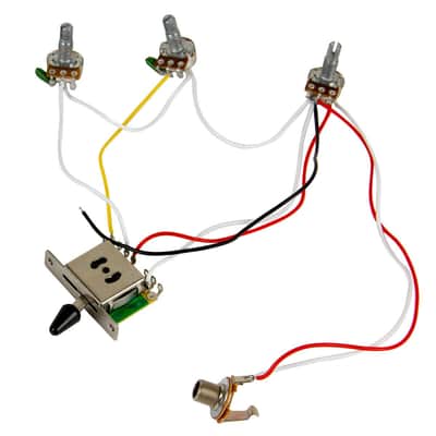 Stratocaster Style Guitar Wiring Harness Pickup Switch, Pots Jack image 2