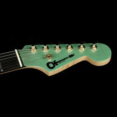 Used Charvel Custom Shop Nitro San Dimas Electric Guitar Seafoam Sparkle with Platinum Overspray image 4
