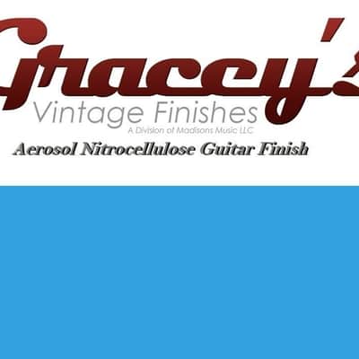 -Maui Blue- Gracey's Vintage Finishes Nitrocellulose Guitar Lacquer Aerosol Spray Can. Paint. image 2