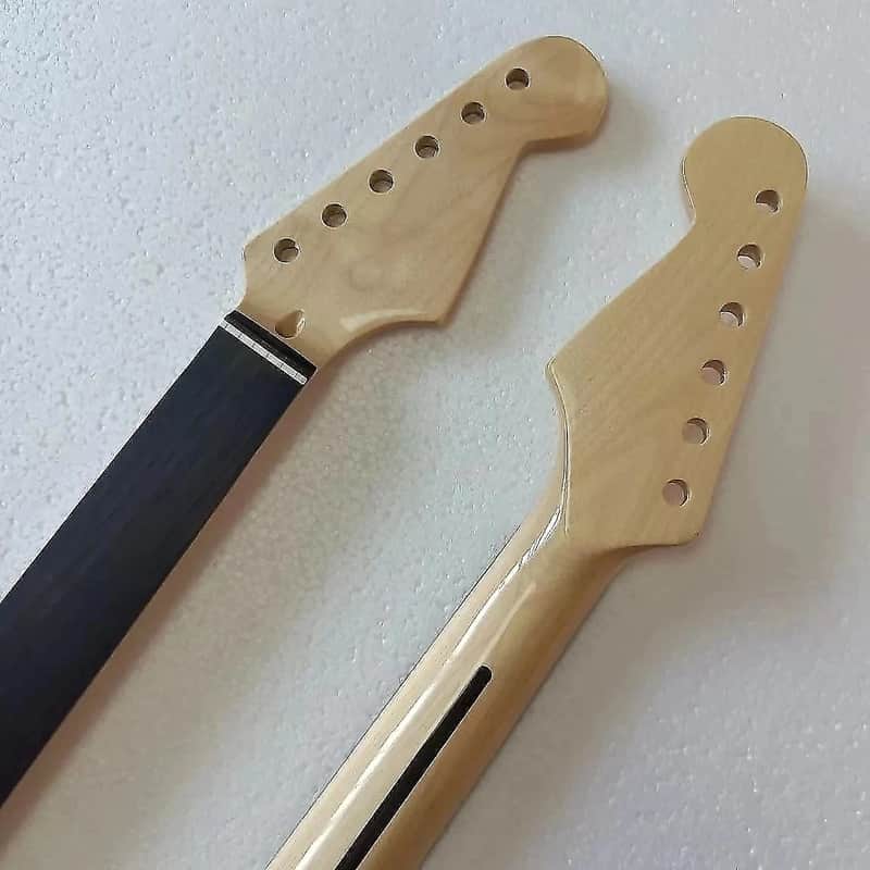 Fretless Strat Style Maple Wood Guitar Neck, Rosewood Fretboard image 1