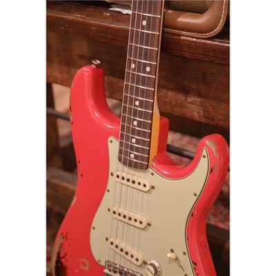 FENDER Custom Shop Michael Landau Stratocaster Relic Fiesta Red Over 3 Tone Sunb image 8