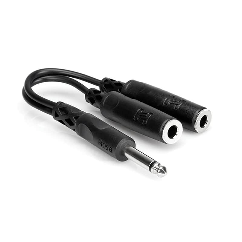 Hosa YPP111 YPP-111 1/4" TS to Dual 1/4" TS Female - 6" image 1