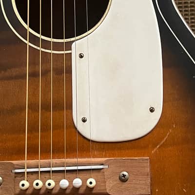 Silvertone F-61 Parlor Acoustic Guitar 1960’s - Sunburst image 6