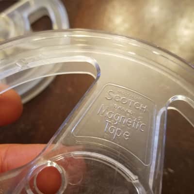 Scotch etc. Pair 3M Small 5" Tape Reel Take-up Supply R2R Empty USA Vintage Plastic Soundcraft 1/4" 1960s - Clear Or Grey image 5