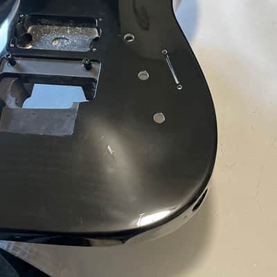 2000's Japan Jackson DKMG Dinky Black Flame Guitar Body Floyd Ready image 5