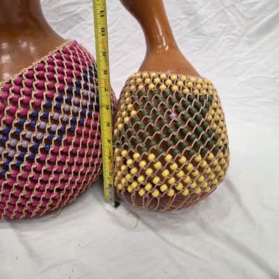 Pair of Shekere Gourd Shakers (C020-17-18) image 6