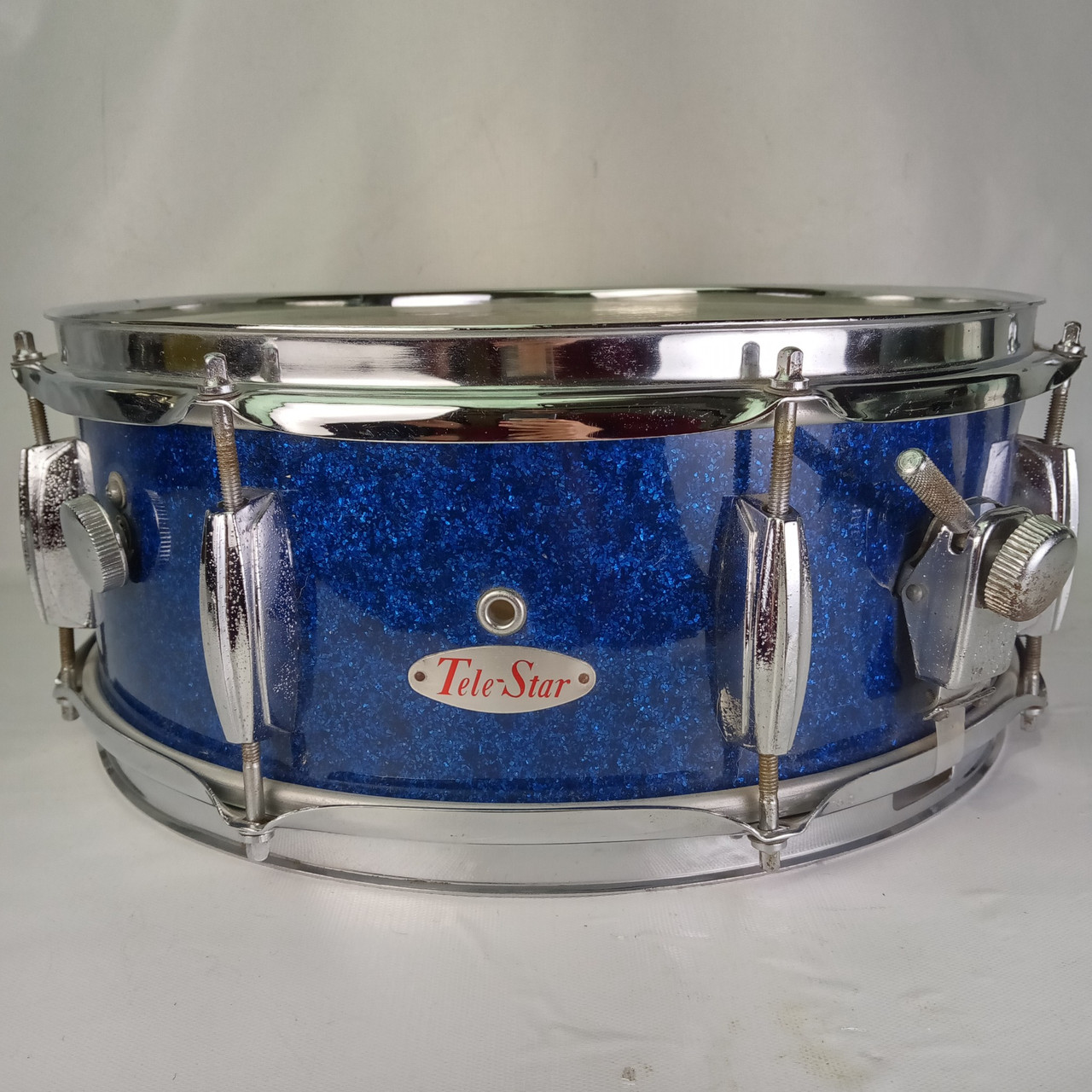 Tele-Star 14x5"Snare Drum Vintage 60s 3Ply-Lauan+Re-Rings Japan Tama Stencil — main photograph