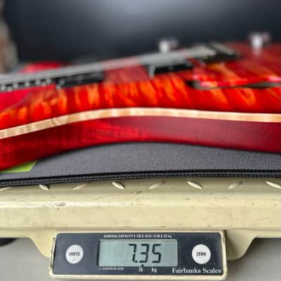 PRS Wood Library Custom 24 Fatback Semi-Hollow! - Blood Orange 425091 image 13