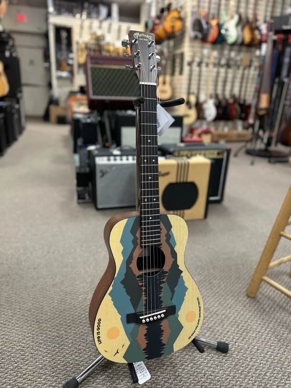 Martin LX1 Limited Edition 'Life Is Good' Little Martin Acoustic Guitar w/ Case image 1