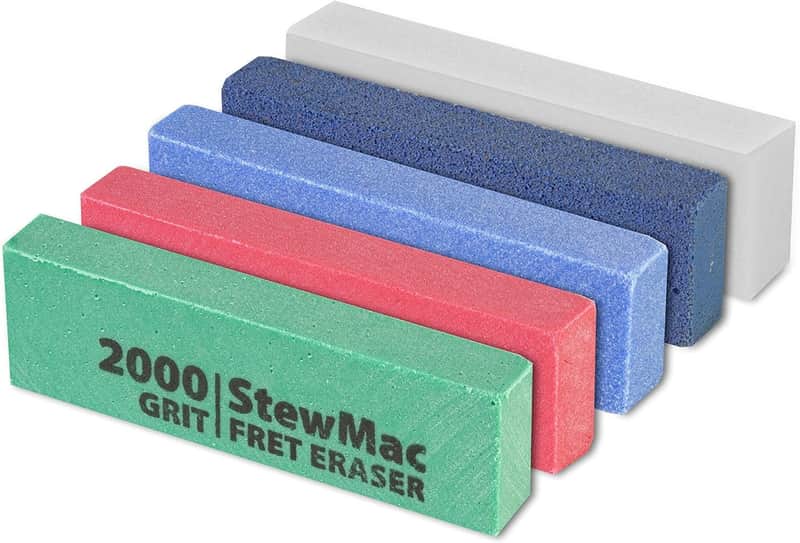 StewMac Fret Erasers, Abrasive Rubber Blocks for Polishing Fretwire and Other Metal, Essential Set of 5 Grits, Includes These Grits: 220, 400, 800, 1200, and 2000 image 1