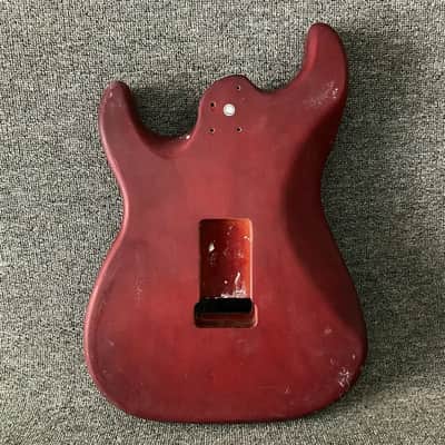 Red Burst Tiger Maple Top Stratocaster Strat Style Guitar Body image 5