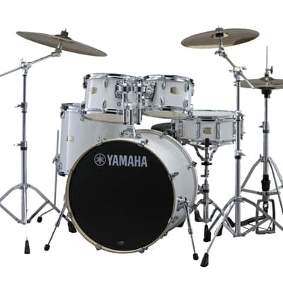 Stage Custom Birch 5pc Drum Shell Pack - 20" Kick, Pure White image 1