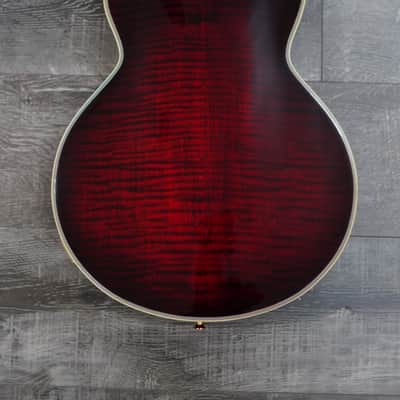 Double Cut Semi-Hollow Small Body Guitar - Red Burst image 9