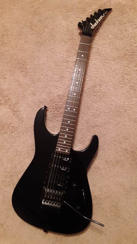 Vintage 1994 JACKSON Pro Series DK2- Dinky - MIJ - Gloss Black - All original with J80 pickup - licensed Floyd Rose tremolo- Grover- made in JAPAN image 1