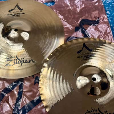 Don’t pay £425!! 14” Zildjian A CUSTOM MASTERSOUND Hihats 1099g 1201g image 9