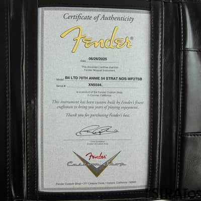 USA Fender Custom Shop 70th Annie 54 Strat NOS NECK w/ TUNERS Maple image 8