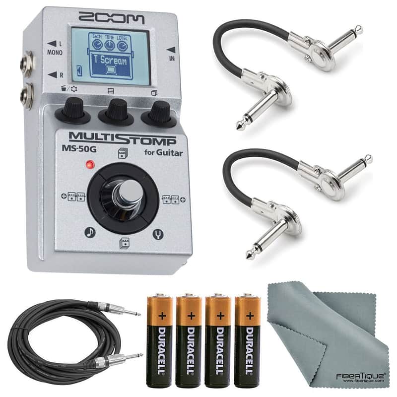 Zoom MS-50G MultiStomp Guitar Pedal with FiberTique Cleaning cloth and Exclusive Accessory Bundle image 1