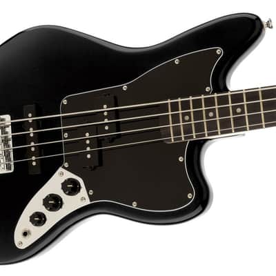 Squier Vintage Modified Jaguar Short Scale Bass Guitar in Black image 2