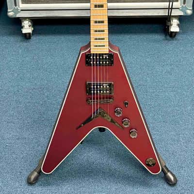 Dean Guitars - USA - AAA - V - 2022 NAMM Prototype - Metallic Red Satin Finish - Mahogany Body - Maple Neck and Fretboard - DMT USA Pickups - Black Hardware - OHSC - Call for Best Price !!! image 4
