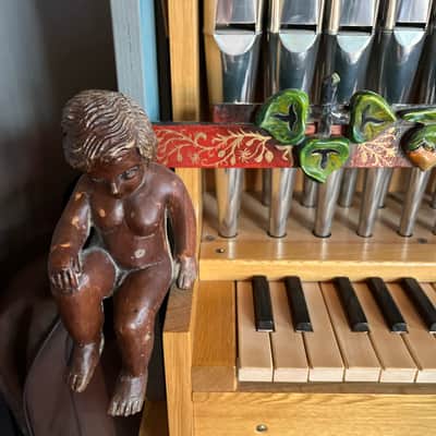 Medieval/Renaissance style Portative Organ two chromatic octaves. image 3