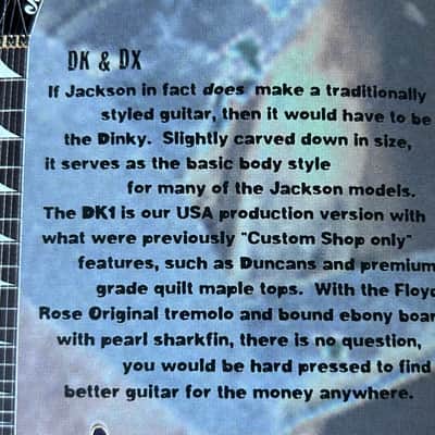 1995 Jackson USA Ontario Custom Shop Dinky Select DK1 1st Year Issue Hardshell Molded Case Collector Condition STUNNING image 22
