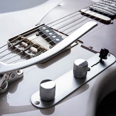 Starr Custom Offset Telemaster Jazzcaster | Short Scale | Mojo UK Pickups | Callaham & Emerson Custom Upgrades Telemaster 2020-2023 - translucent white image 3