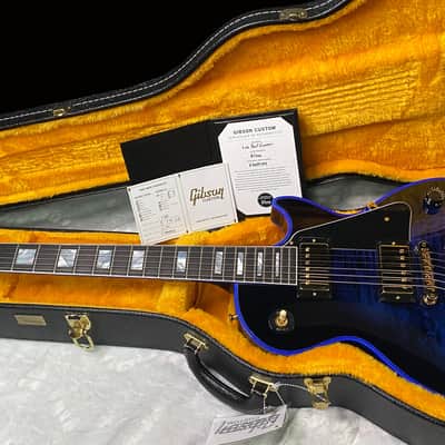NEW! Gibson Dealer Select Custom Shop Les Paul Custom Blue Widow AAA Figured Flame Top - Authorized Dealer - 9.7 lbs - G07454 image 13
