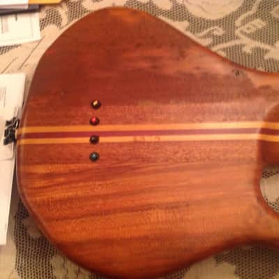 Wishbass Fretless Handmade 2010 Natural Cherry Left Handed image 8