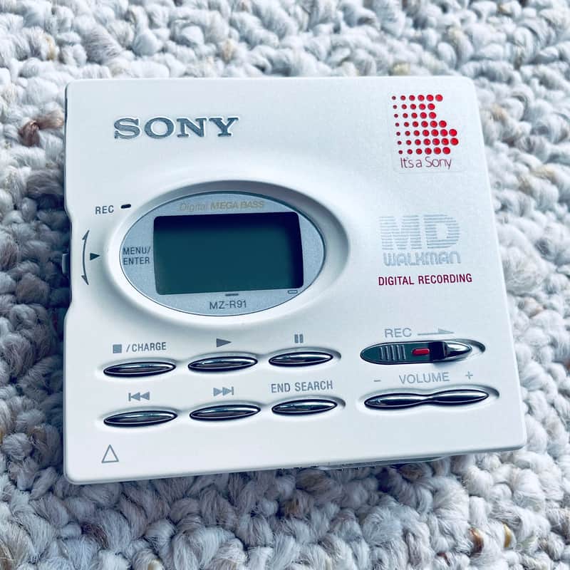 Sony MZ-R91 Walkman MiniDisc Player, Excellent White ! Working