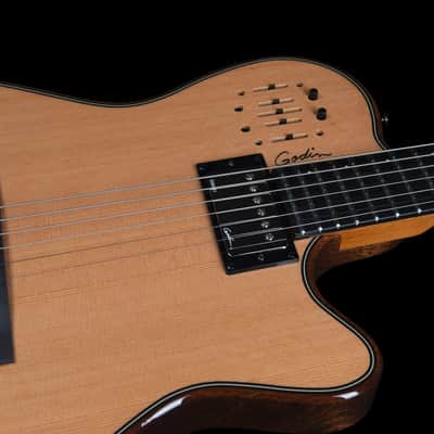 Godin A6 Ultra Deluxe Natural SF Electric-Acoustic Guitar with Bag 053438F B-Stock image 3