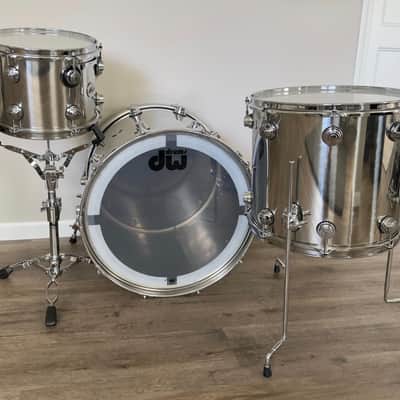 Rare DW Collector’s Series Stainless Steel 3-Piece Drum Set image 2