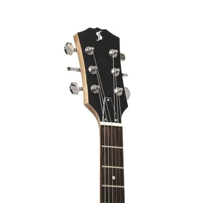 Stagg Standard Series, Electric Guitar With Solid Mahogany Body Flat Top Sel-Hb90 Blk image 5